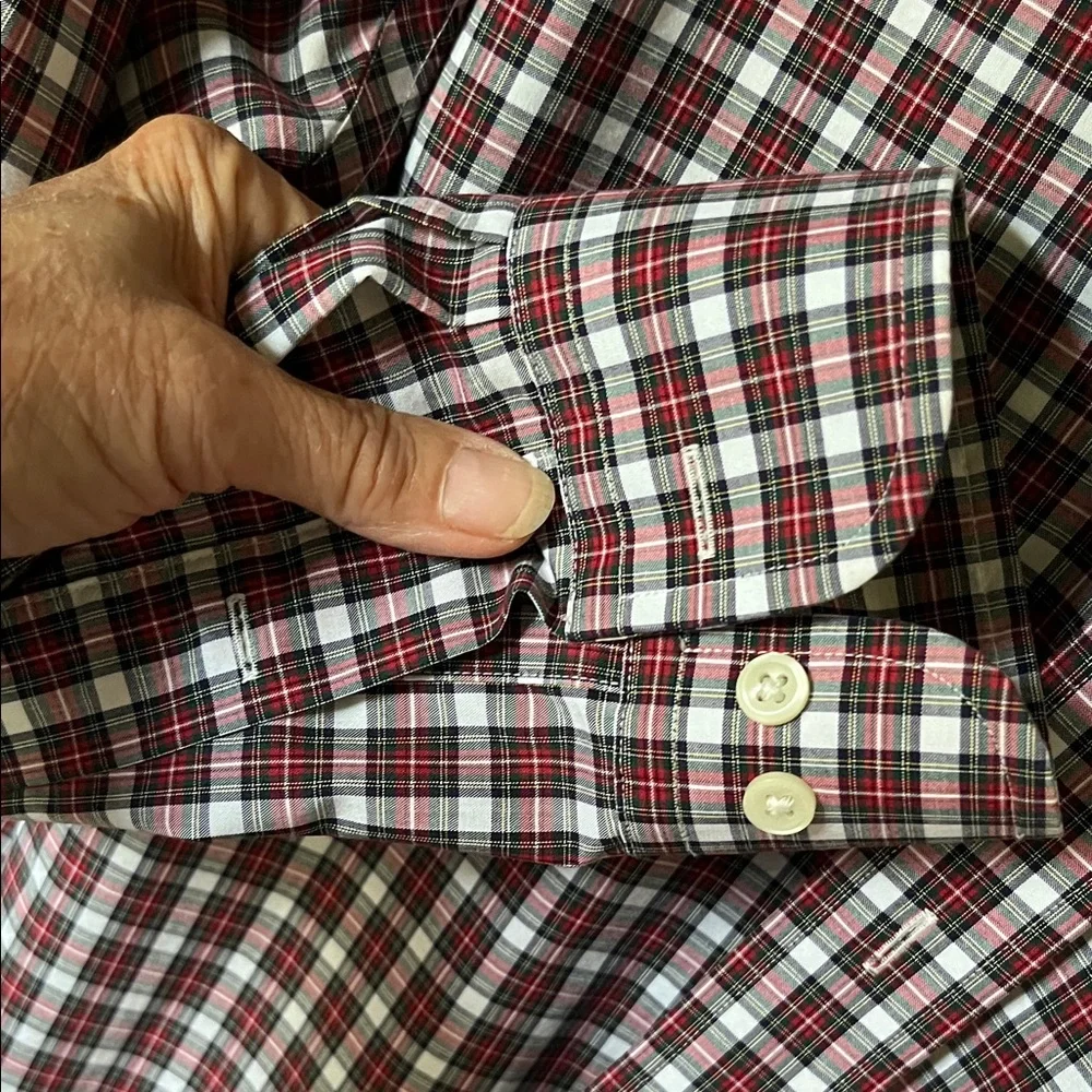 Lauren Ralph Lauren Men's Casual Red Plaid Shirt No Iron 15 32